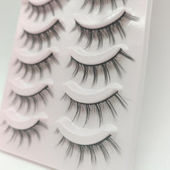 Natural Pointed False Eyelashes Makeup Tools 5 Pairs