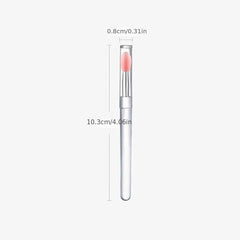 Portable Silicone Lip Brush Eye Shadow Brush with Cover