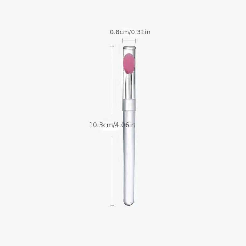 Portable Silicone Lip Brush Eye Shadow Brush with Cover
