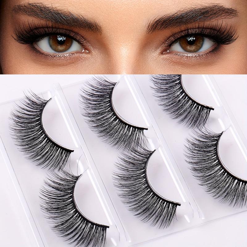 3 Pairs Natural Fiber False Eyelashes