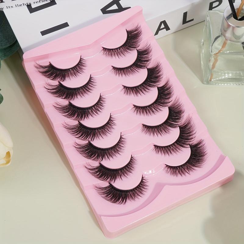 7 Pairs Fox Eye Cat Eye False Eyelashes Natural Thick Lashes Extension