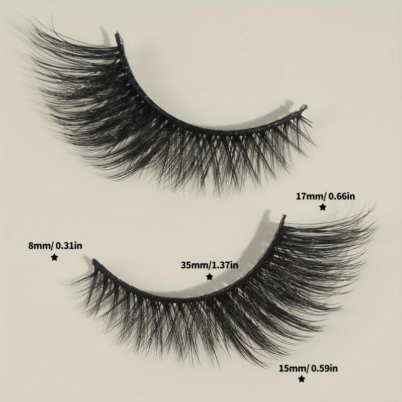 7 Pairs Fox Eye Cat Eye False Eyelashes Natural Thick Lashes Extension