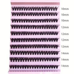 200pcs 10mm 12mm 14mm D Curling Cluster Lashes