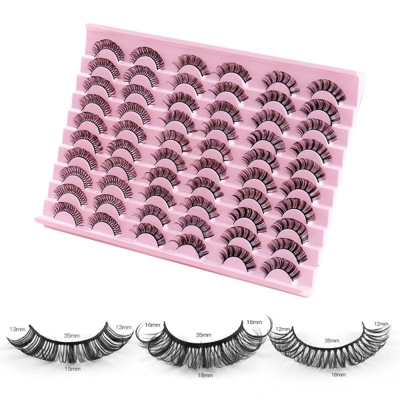 30 Pairs 3D False Eyelashes Faux Mink Lashes Dramatic Volume Long Lashes