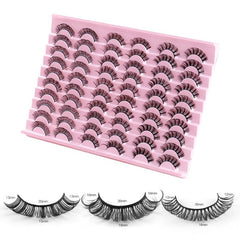 30 Pairs 3D False Eyelashes Faux Mink Lashes Dramatic Volume Long Lashes
