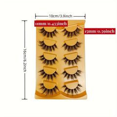 Faux Mink False Eyelashes Stage Use Thick Extension 3D Curling Reusable