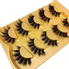 Faux Mink False Eyelashes Stage Use Thick Extension 3D Curling Reusable