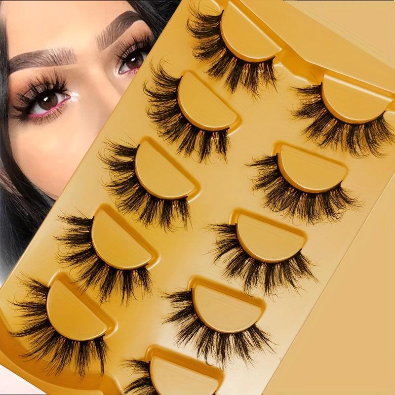 Faux Mink False Eyelashes Stage Use Thick Extension 3D Curling Reusable