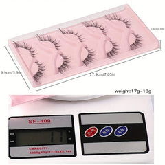 5 Pairs Cat Eye False Eyelashes Natural Thick Curling Lashes for Big Eye Makeup