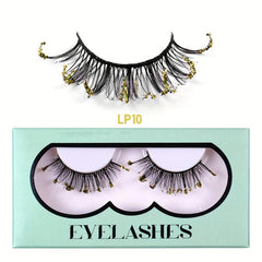Glitter False Eyelashes D Curling Sequin Decorative Lashes