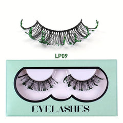 Glitter False Eyelashes D Curling Sequin Decorative Lashes