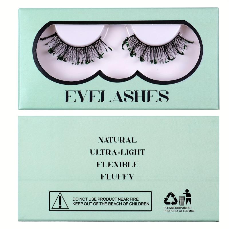 Glitter False Eyelashes D Curling Sequin Decorative Lashes