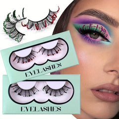 Glitter False Eyelashes D Curling Sequin Decorative Lashes