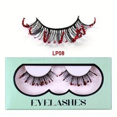 Glitter False Eyelashes D Curling Sequin Decorative Lashes