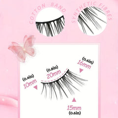 3 Pairs Cat Eye Lashes Natural Curling False Eyelashes