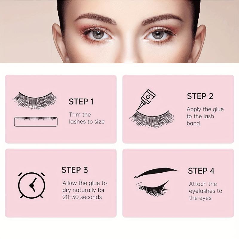 Natural Faux Mink False Eyelashes for Daily Travel and Parties