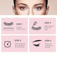 Natural Faux Mink False Eyelashes for Daily Travel and Parties