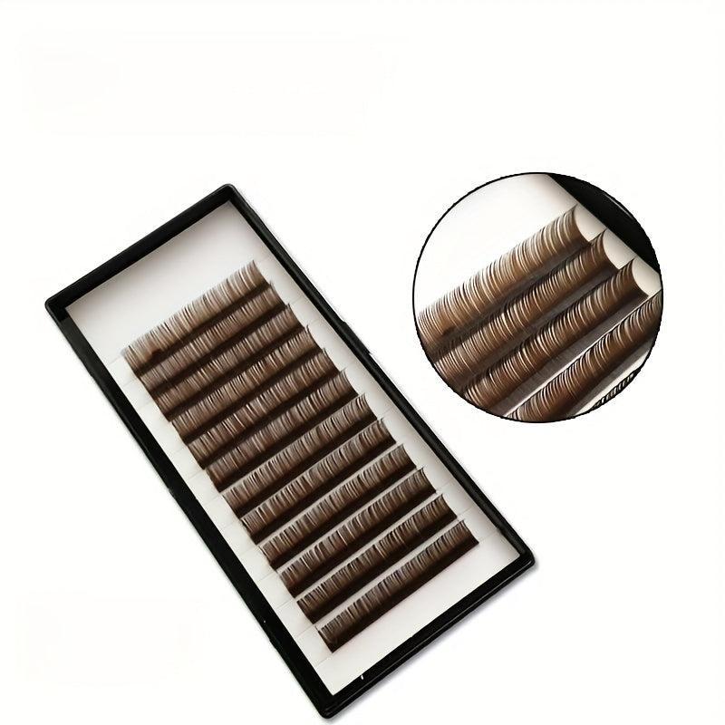 Brown Individual Lashes Colored Soft Natural Lightweight False Eyelashes