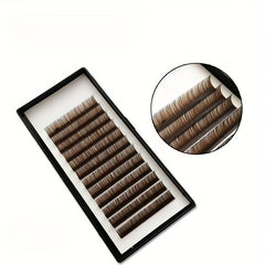 Brown Individual Lashes Colored Soft Natural Lightweight False Eyelashes