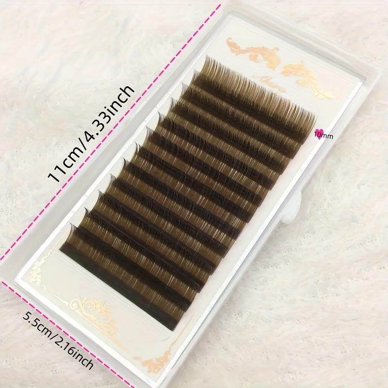 Brown Individual Lashes Colored Soft Natural Lightweight False Eyelashes
