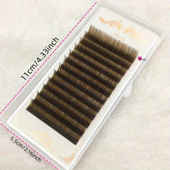 Brown Individual Lashes Colored Soft Natural Lightweight False Eyelashes