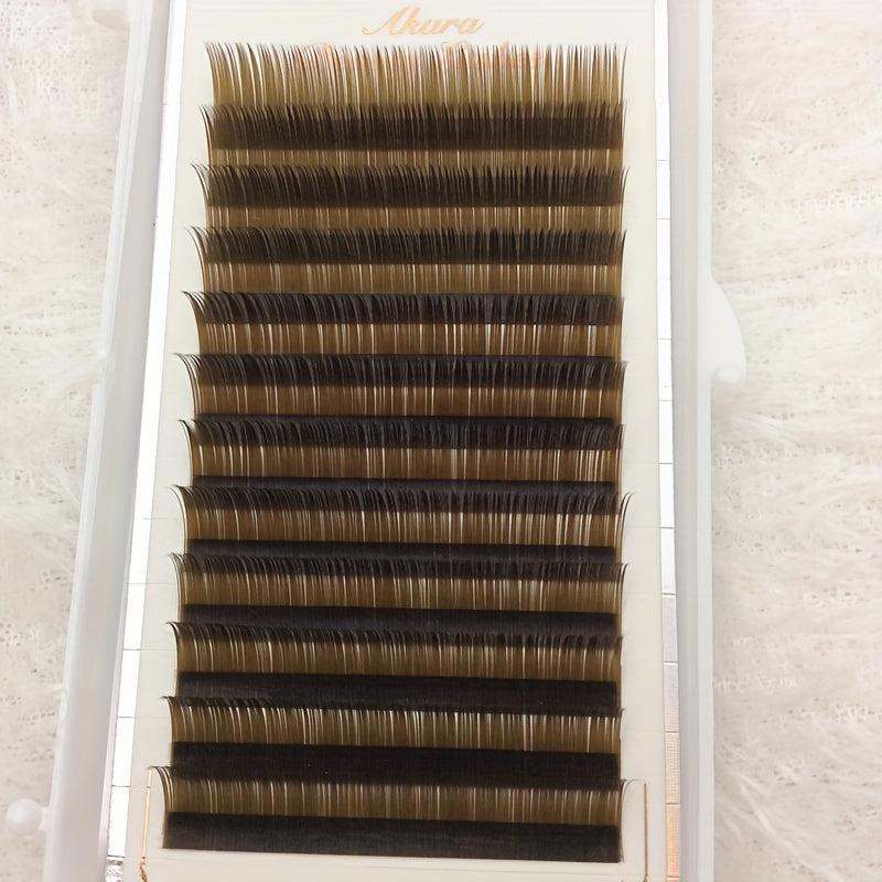 Brown Individual Lashes Colored Soft Natural Lightweight False Eyelashes