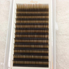 Brown Individual Lashes Colored Soft Natural Lightweight False Eyelashes