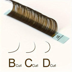 Brown Individual Lashes Colored Soft Natural Lightweight False Eyelashes