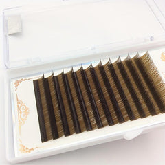 Brown Individual Lashes Colored Soft Natural Lightweight False Eyelashes