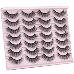 Natural Looking Fluffy 3D Faux Mink Cat Eye Lashes - Wispy Look