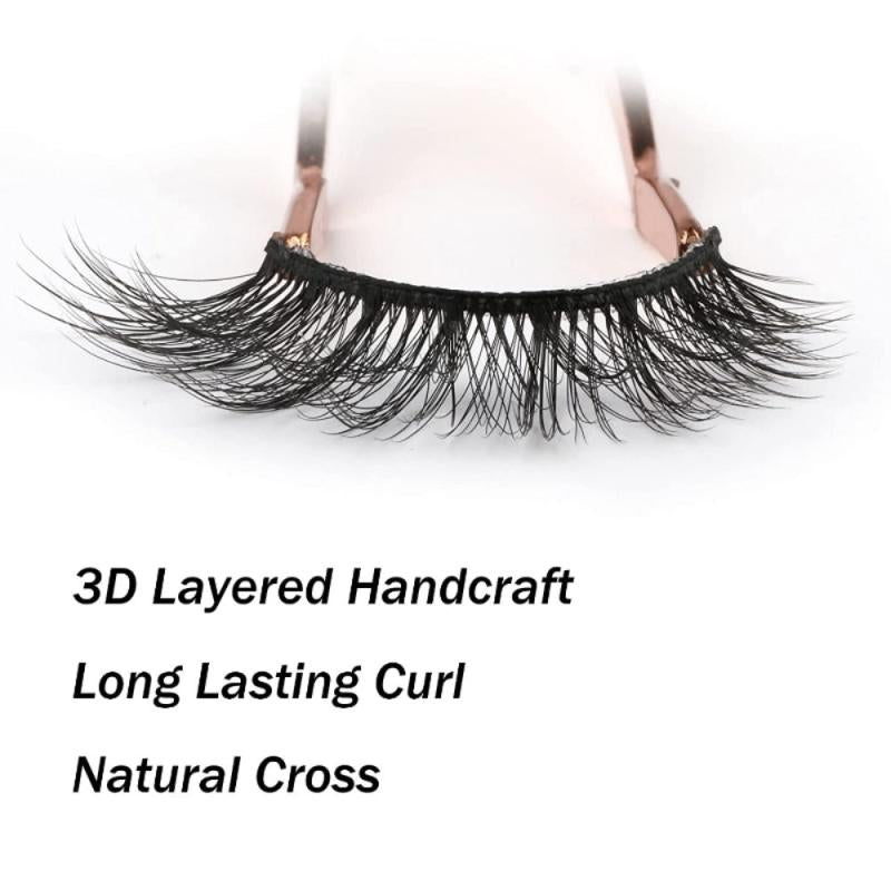 Natural Looking Fluffy 3D Faux Mink Cat Eye Lashes - Wispy Look
