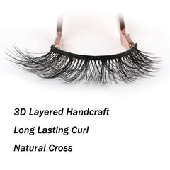 Natural Looking Fluffy 3D Faux Mink Cat Eye Lashes - Wispy Look