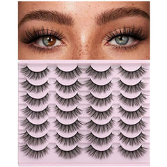 Natural Looking Fluffy 3D Faux Mink Cat Eye Lashes - Wispy Look