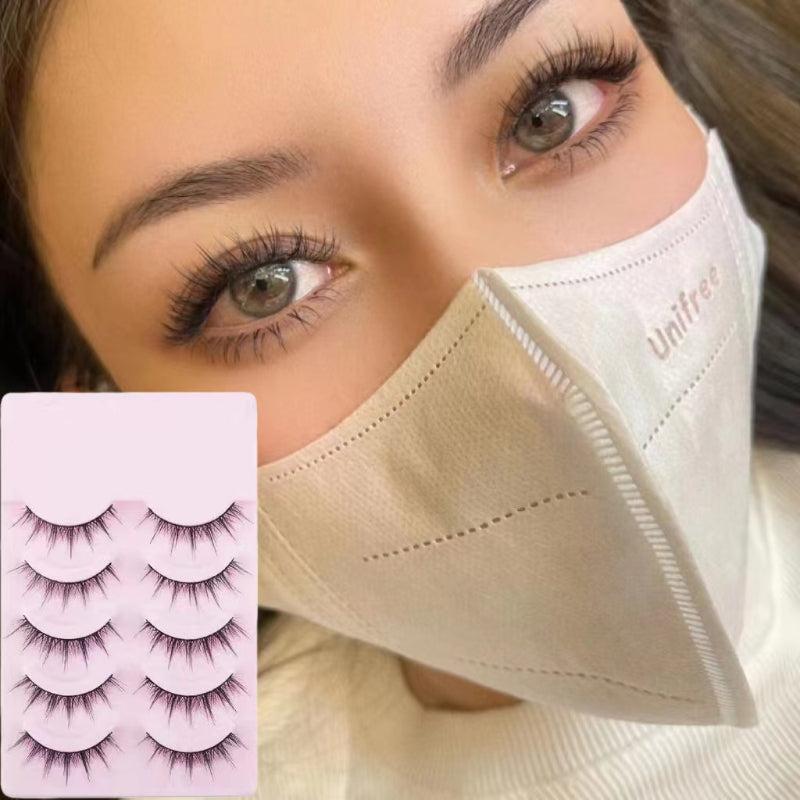 Natural Slender False Eyelashes Reusable Wispy Extension Makeup Tool