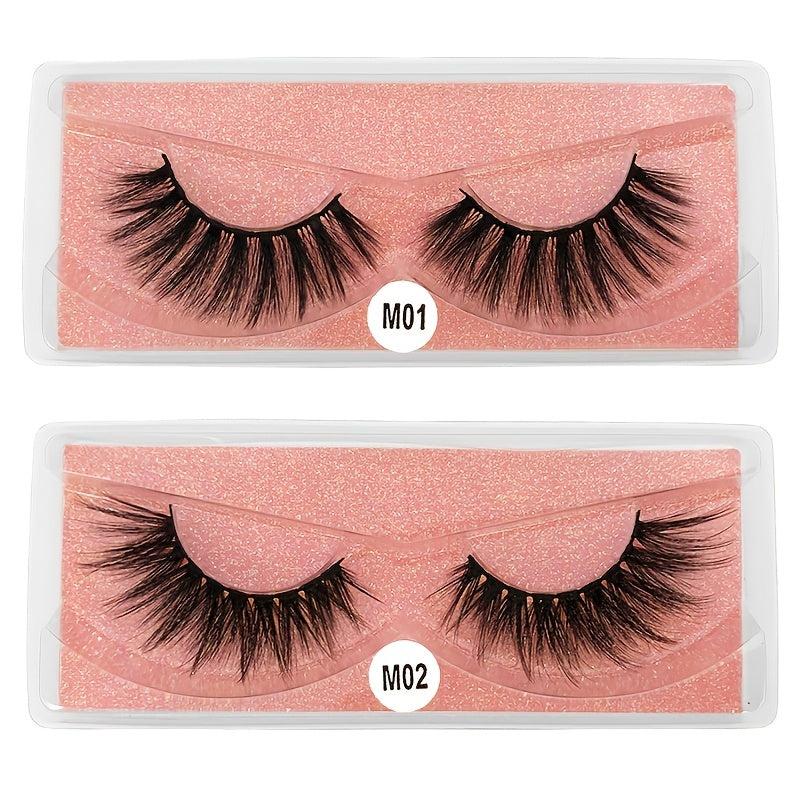 20 Pairs Fluffy 3D Mink Lashes False Eyelashes with Storage Box
