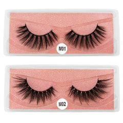 20 Pairs Fluffy 3D Mink Lashes False Eyelashes with Storage Box