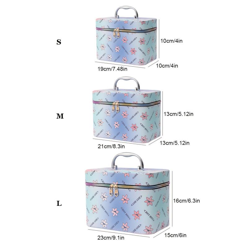 Floral Toiletry Makeup Bag Travel Cosmetic Organizer