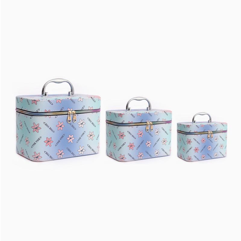 Floral Toiletry Makeup Bag Travel Cosmetic Organizer