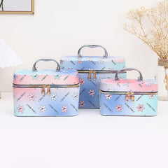Floral Toiletry Makeup Bag Travel Cosmetic Organizer
