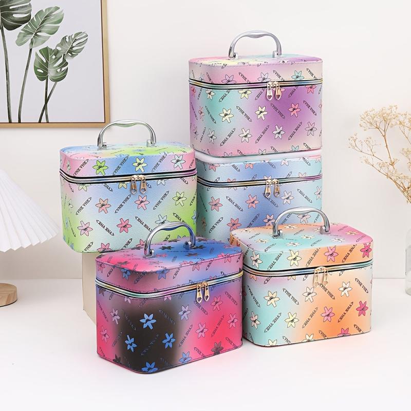 Floral Toiletry Makeup Bag Travel Cosmetic Organizer