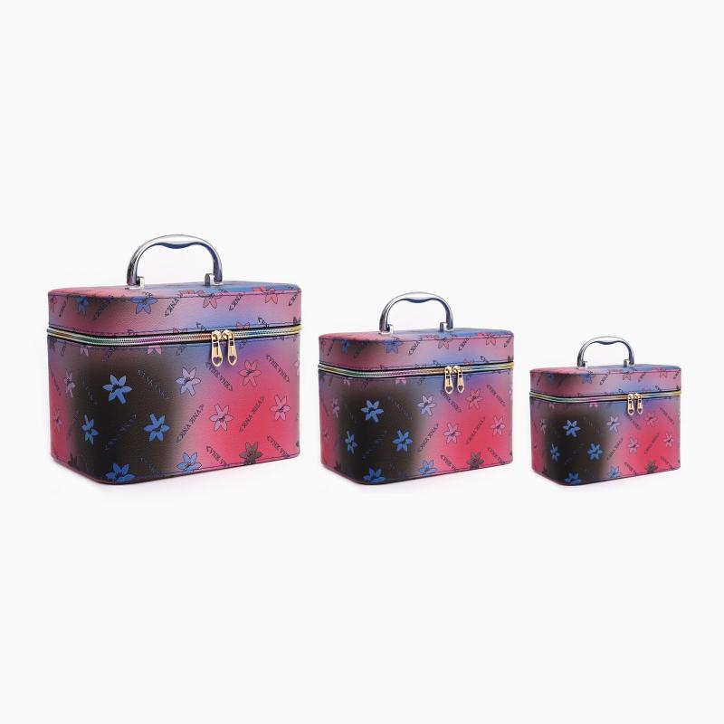 Floral Toiletry Makeup Bag Travel Cosmetic Organizer