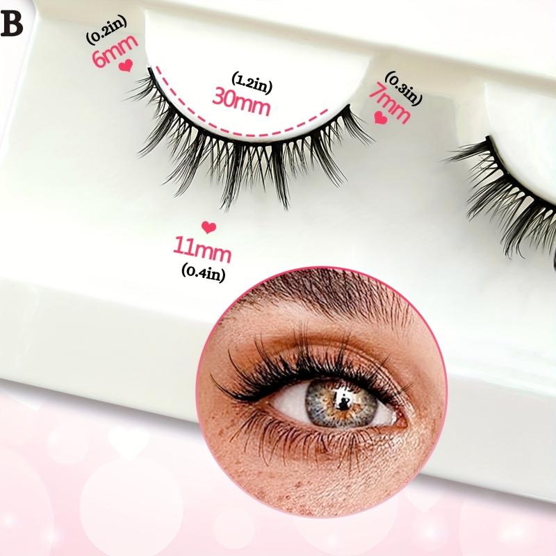 10 Pairs Fluffy Natural False Eyelashes Makeup Faux Mink Lashes