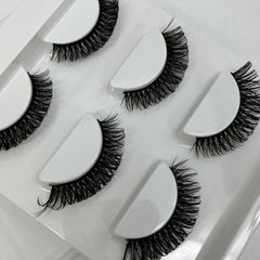 3 Pairs False Eyelashes 6 10mm Length D Curling Natural Fluffy Faux Mink Lashes