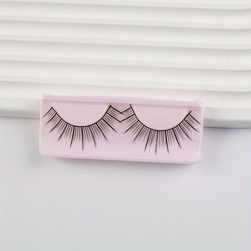 4pcs Eye Makeup Set - Powder Puff, Lashes, Trimmer Blade, Sponge Brush