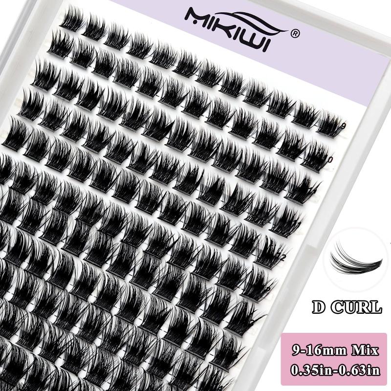 144Pcs Cluster Eyelashes 0.07 D Curl Mix 9-16mm Volume False Eyelash Extension