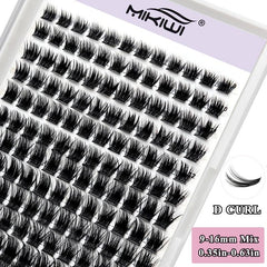 144Pcs Cluster Eyelashes 0.07 D Curl Mix 9-16mm Volume False Eyelash Extension