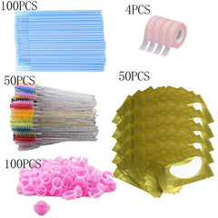 Eyelash Extension Supplies Set Lashes Micro Brush Tape Glue Ring Eye Pad