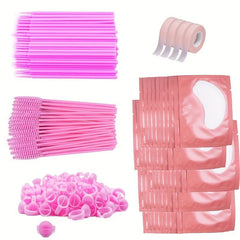Eyelash Extension Supplies Set Lashes Micro Brush Tape Glue Ring Eye Pad