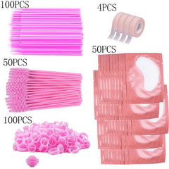 Eyelash Extension Supplies Set Lashes Micro Brush Tape Glue Ring Eye Pad