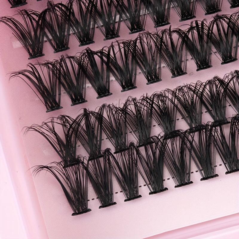 10 Rows 200 Clusters Lashes 3D Effect Eyelashes Set Natural Soft